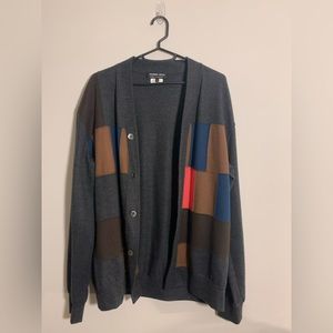 Comme des Garcons Homme Deux Patchwork Wool Cardigan Size L